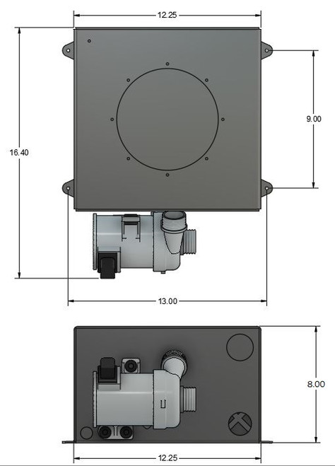 Universal 4.5 Gallon Ice Tank with CWA400 coolant pump