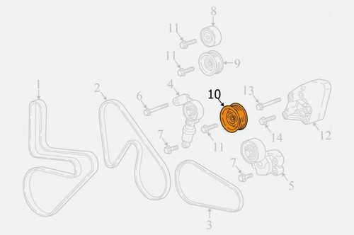 ACDelco LT4 Grooved Idler Pulley on Tensioner Bracket