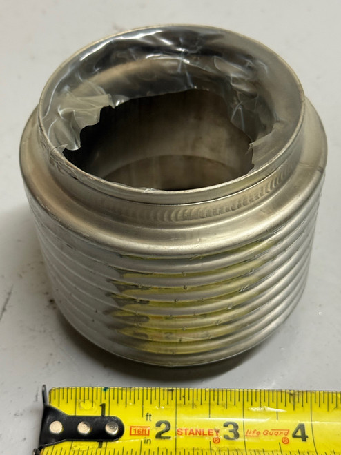 3.500" Flex Bellow (with Inner Liner) x 4.000" Overall Length - 304 Stainless
