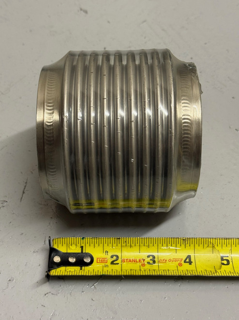 3.500" Flex Bellow (with Inner Liner) x 4.000" Overall Length - 304 Stainless