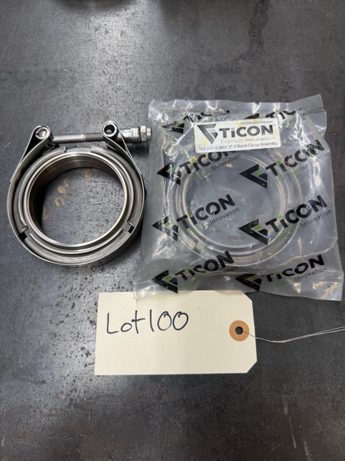 Ticon Titanium V-Band Assembly 3.00" (Sold as a pair)