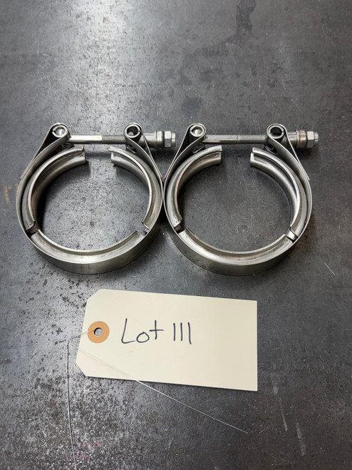 Pair of 3" Stainless Steel V-Band Clamps PPE Brand