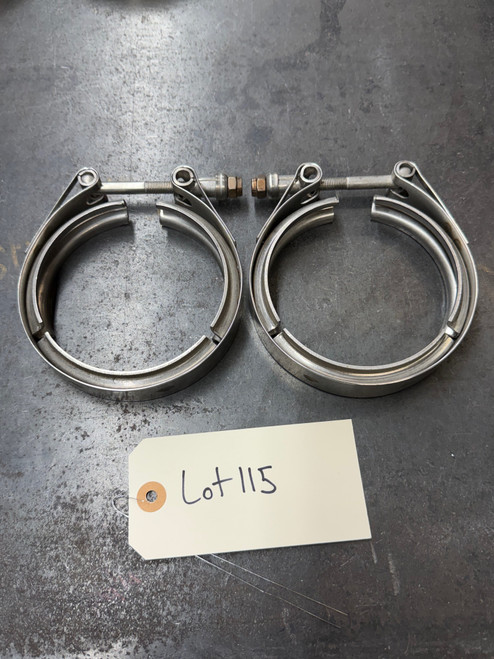 Pair of  4"  V-Band Clamps - Clampco Brand