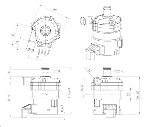 Pierburg CWA150 Coolant Pump