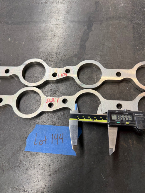 Pair of Billet Stainless Steel 1.875" LS Header Flanges