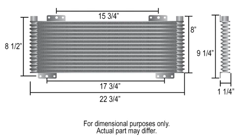 Derale 40K Transmission Cooler - 13 Row Plate and Fin