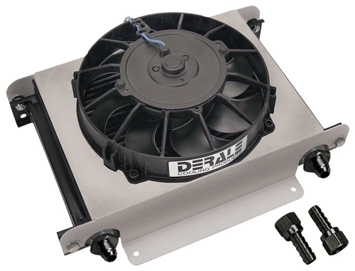 Derale Hyper-Cool Remote 6AN Transmission Cooler With Fan 46,000 BTU