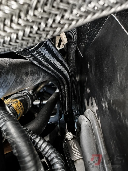 Recirculated - DMS Billet Catch Can With Press In Valve Cover Fittings and Braided Lines 09-15 CTS-V