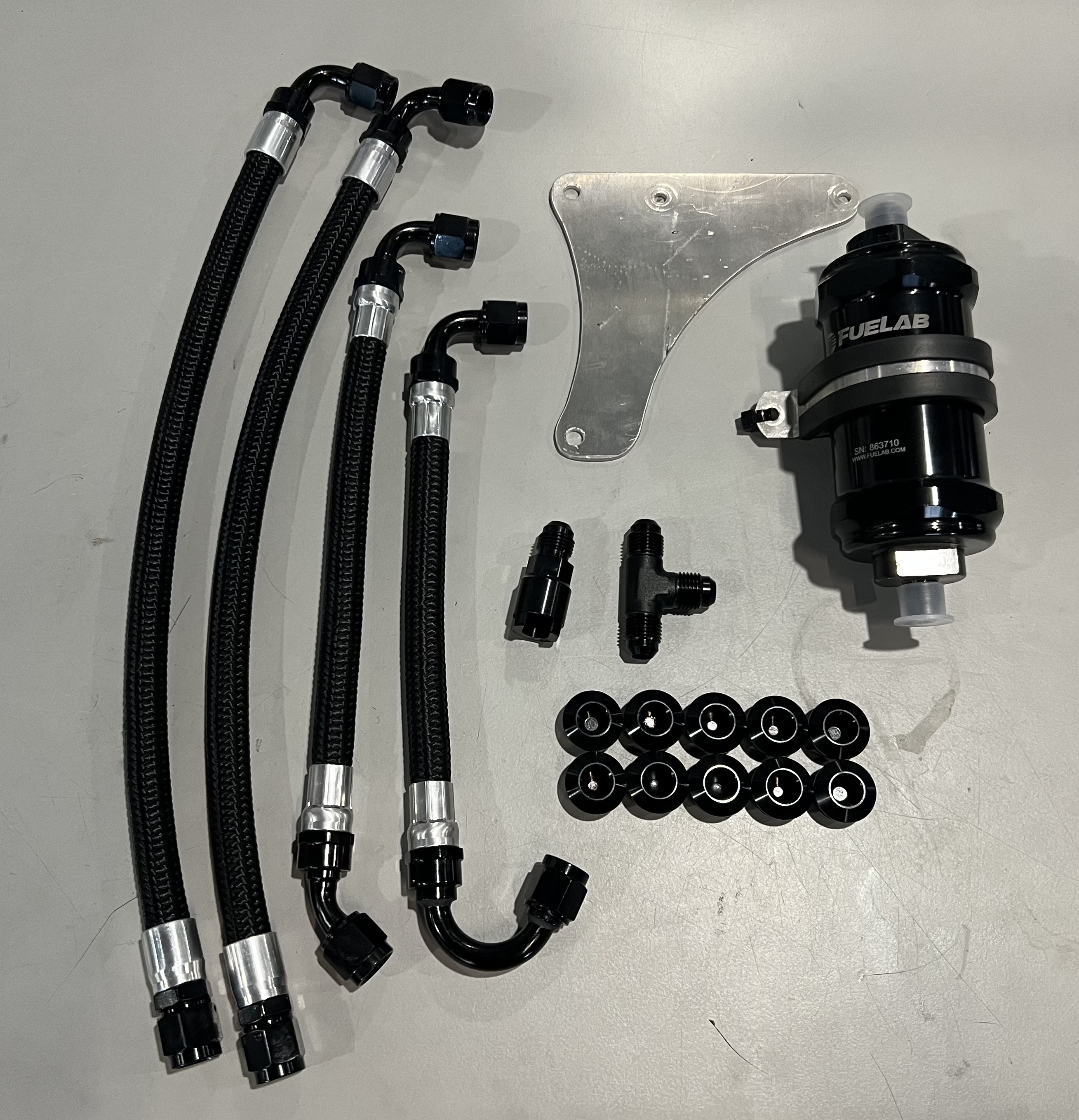 Radium Fuel Rail Install Kit with 6 Micron filter 1215 ZL1 Camaro