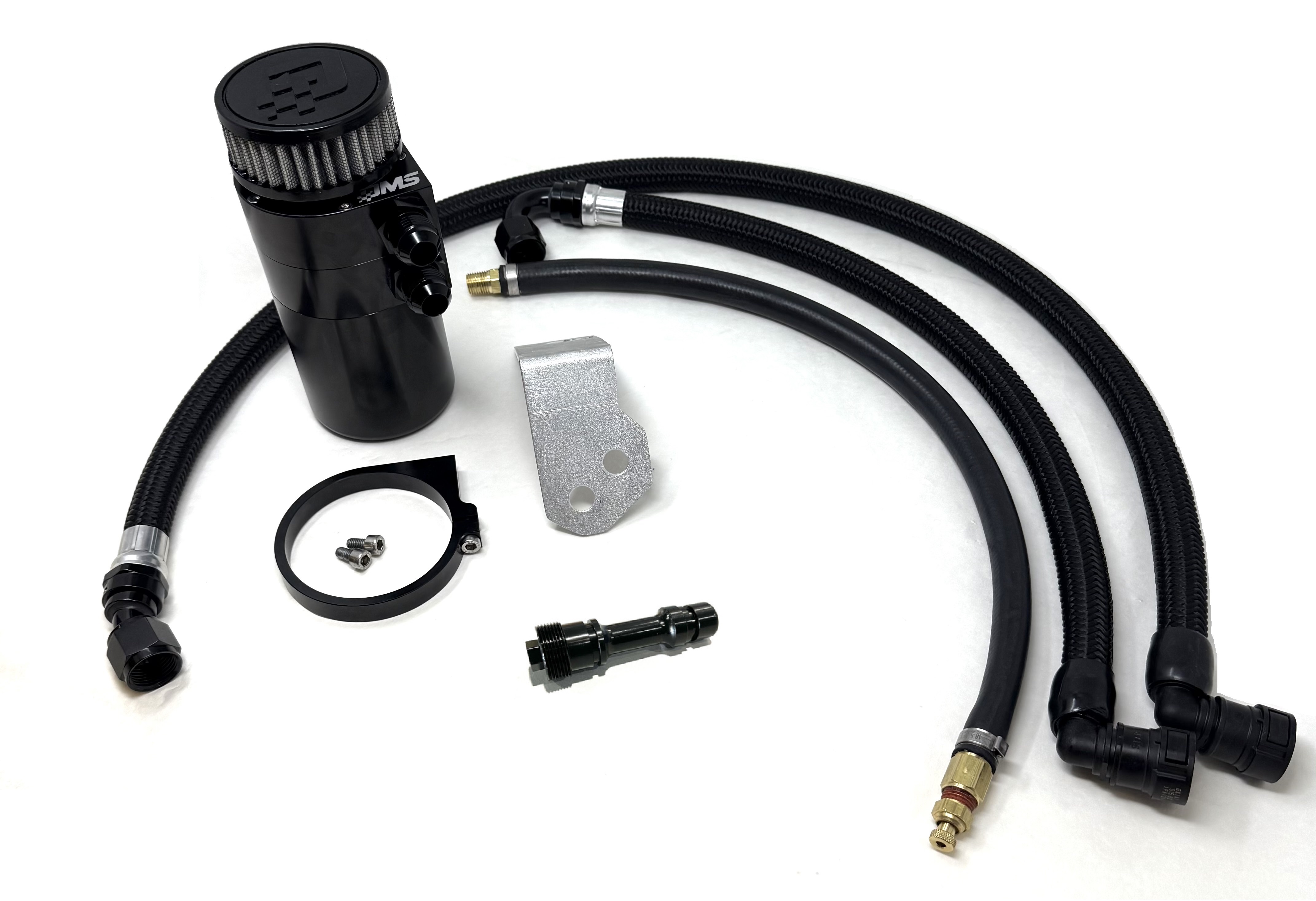 DMS Dual -10an Billet Catch Can Kit - Vented - V3 CTS-V and 6Th