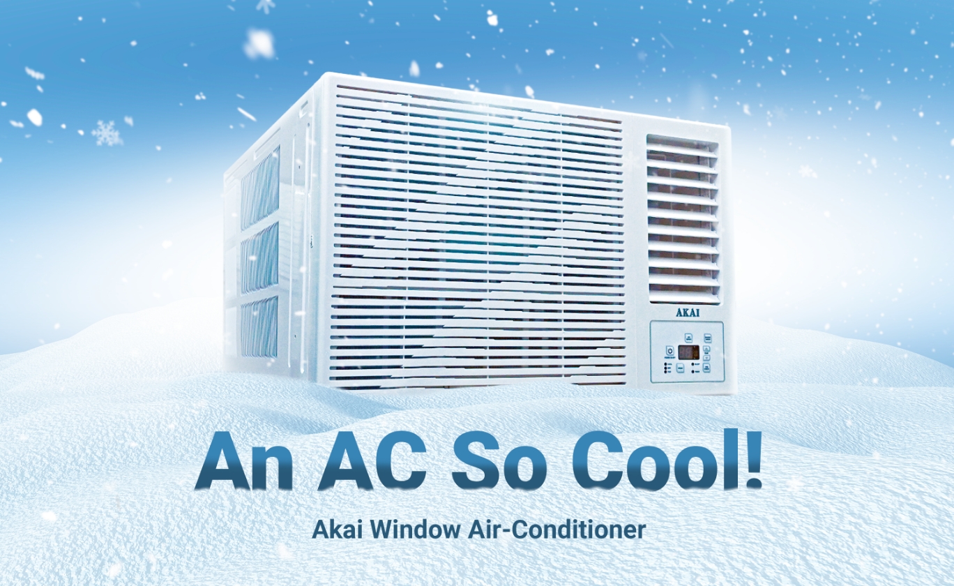 Akai 1.5 Ton 3 Star window, blue strip AC