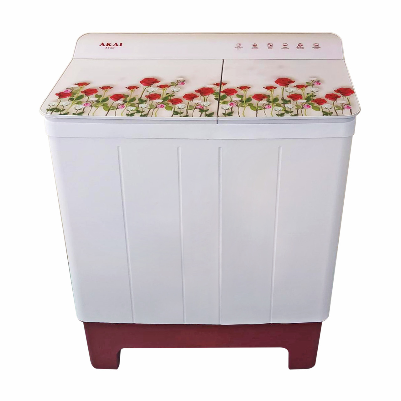 AKAI 8.5 KG Semi Automatic Top Load Washing Machine (Red)