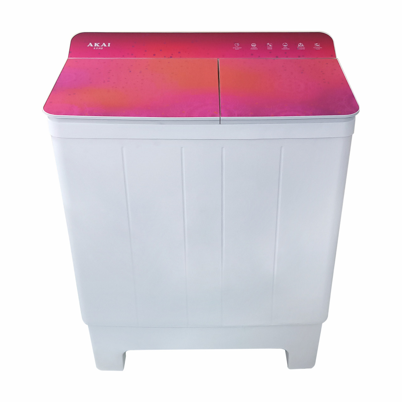Akai 8.5 KG Semi Automatic Top Load Washing Machine