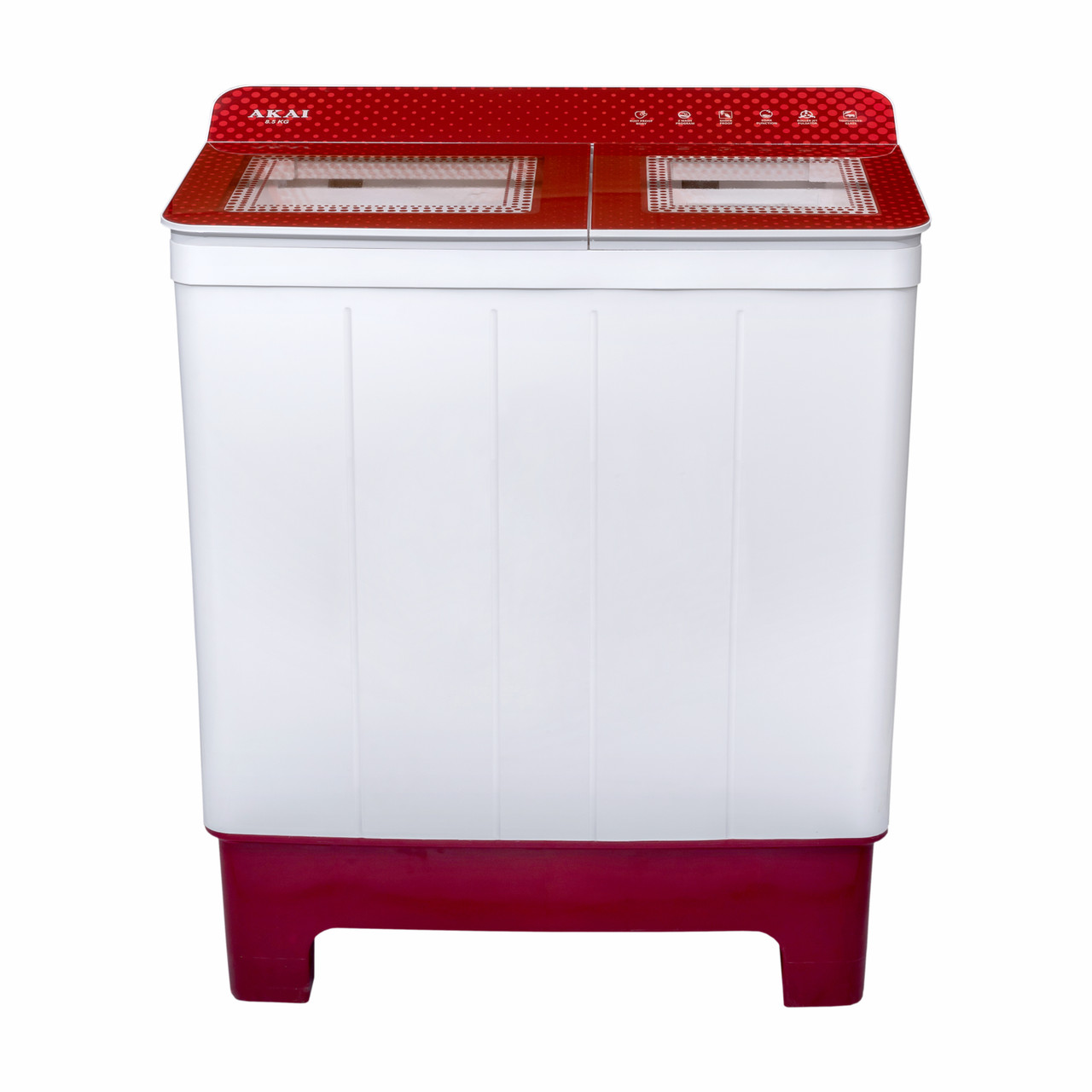 AKAI 8.5 Kg Semi Automatic Washing Machine (Red)
