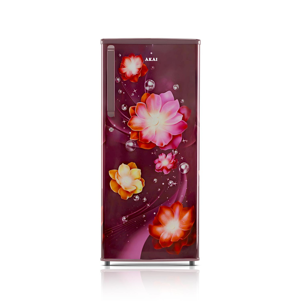 Akai 215L Single door wine color Refrigerator