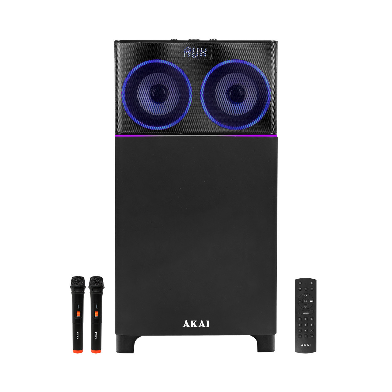 Akai Ultraboom-100 Wireless Party Speaker with Dual Mics at an Outdoor Party