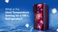 What Is the Ideal Temperature Setting for a 190 L Refrigerator?