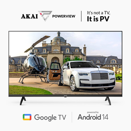 AKAI 127cm (50) 4K Ultra HD Smart Google QLED TV |Android 14 | Power View