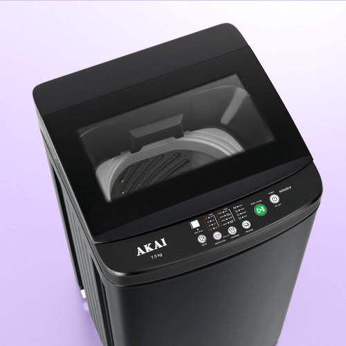 Mid black 7.5kg automatic washing machine