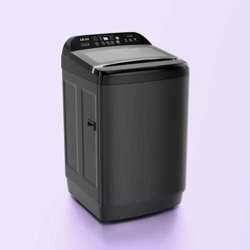 Top-load 8kg fully automatic washer in mid black