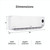 Akai 1.5 Ton 3 Star Inverter Heavy Duty AC, Siaachen Series Dimensions