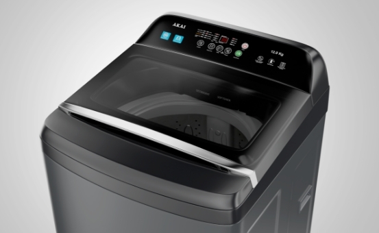 Akai 8 KG Fully Automatic Top Load Washing Machine (Dark Grey)