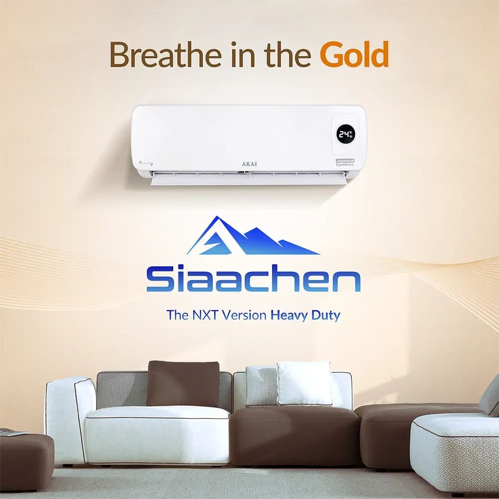 Feature-Image Akai 2.5 Ton 3 Star Inverter Heavy Duty AC, Siaachen Series