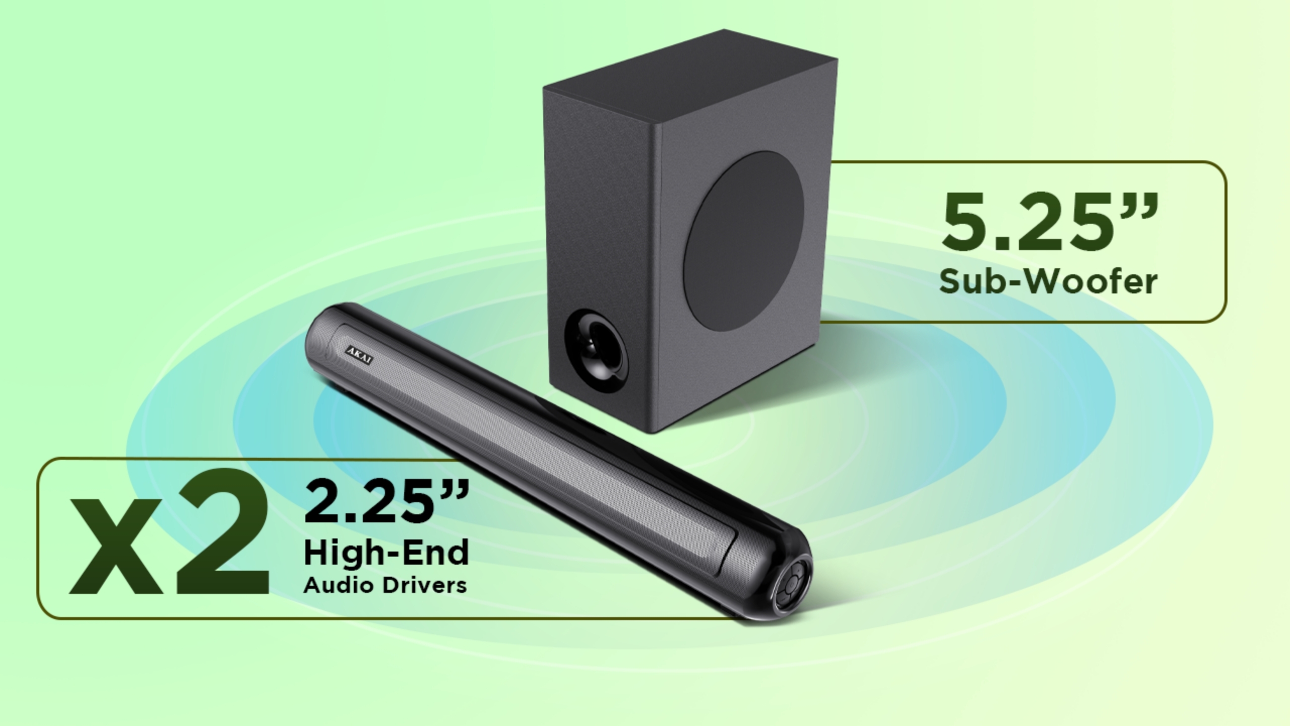 2.1 Channel Soundbar Speaker with Wired Subwoofer SigmaX-140