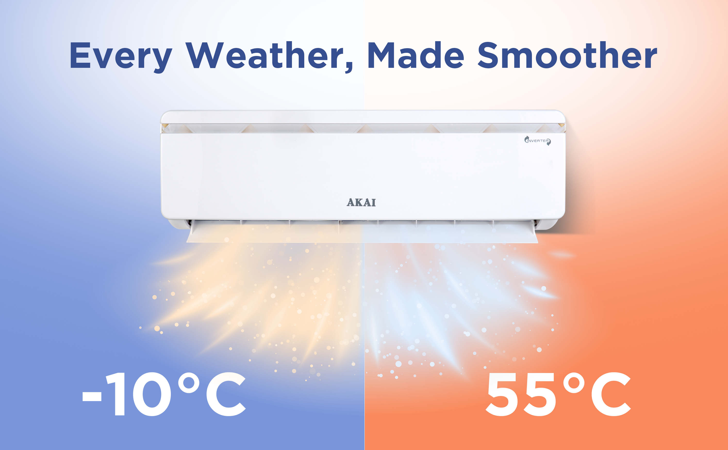 Akai 1.5 Ton 3 Star Inverter Blue Strip AC
