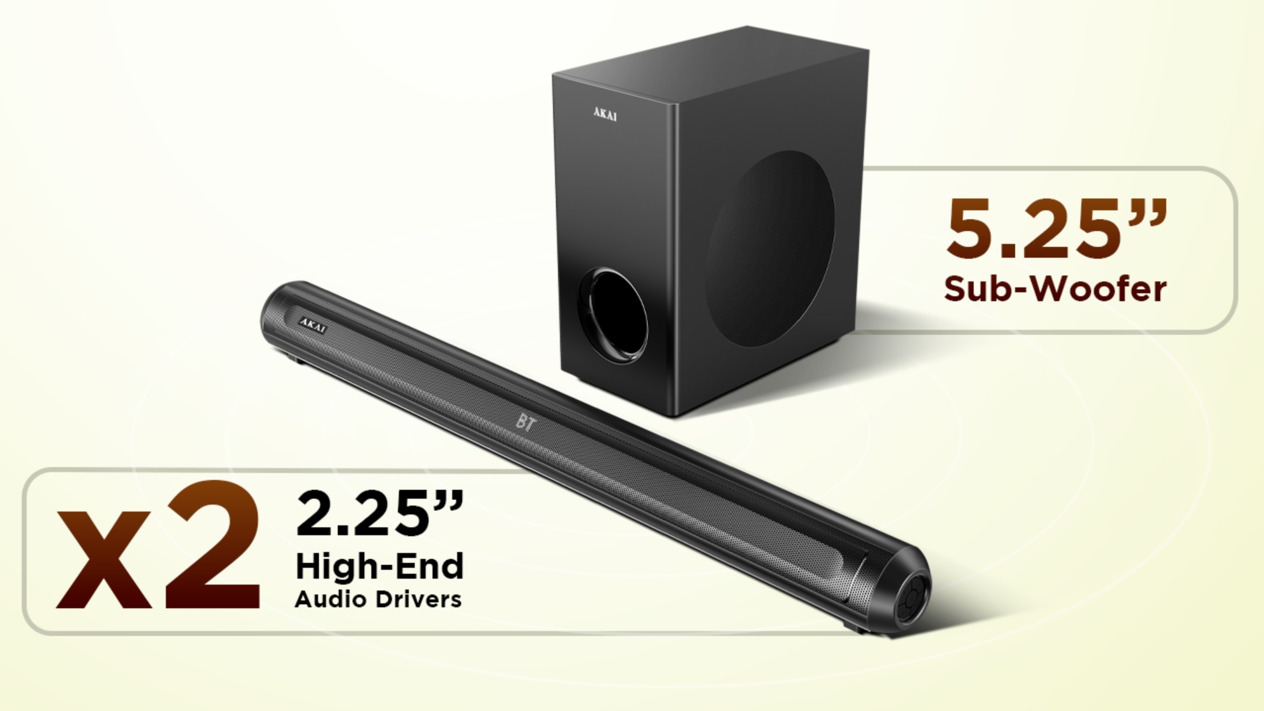 2.1 Channel Soundbar Speaker with Wired Subwoofer SigmaX-140