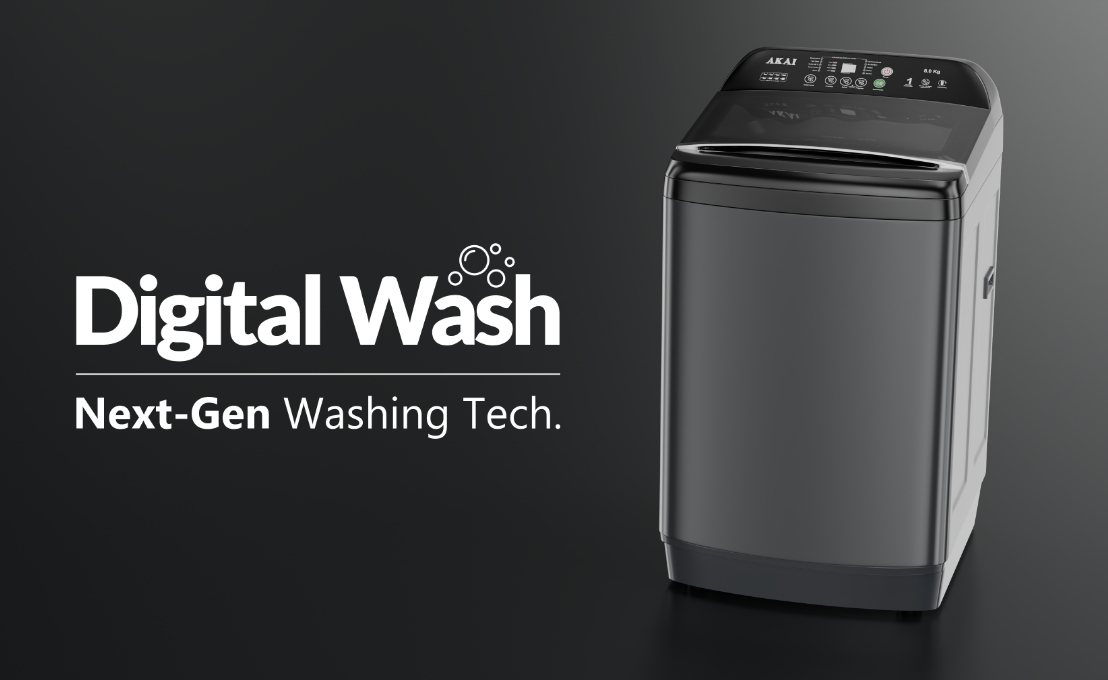 Akai 8 KG Fully Automatic Top Load Washing Machine (Dark Grey)