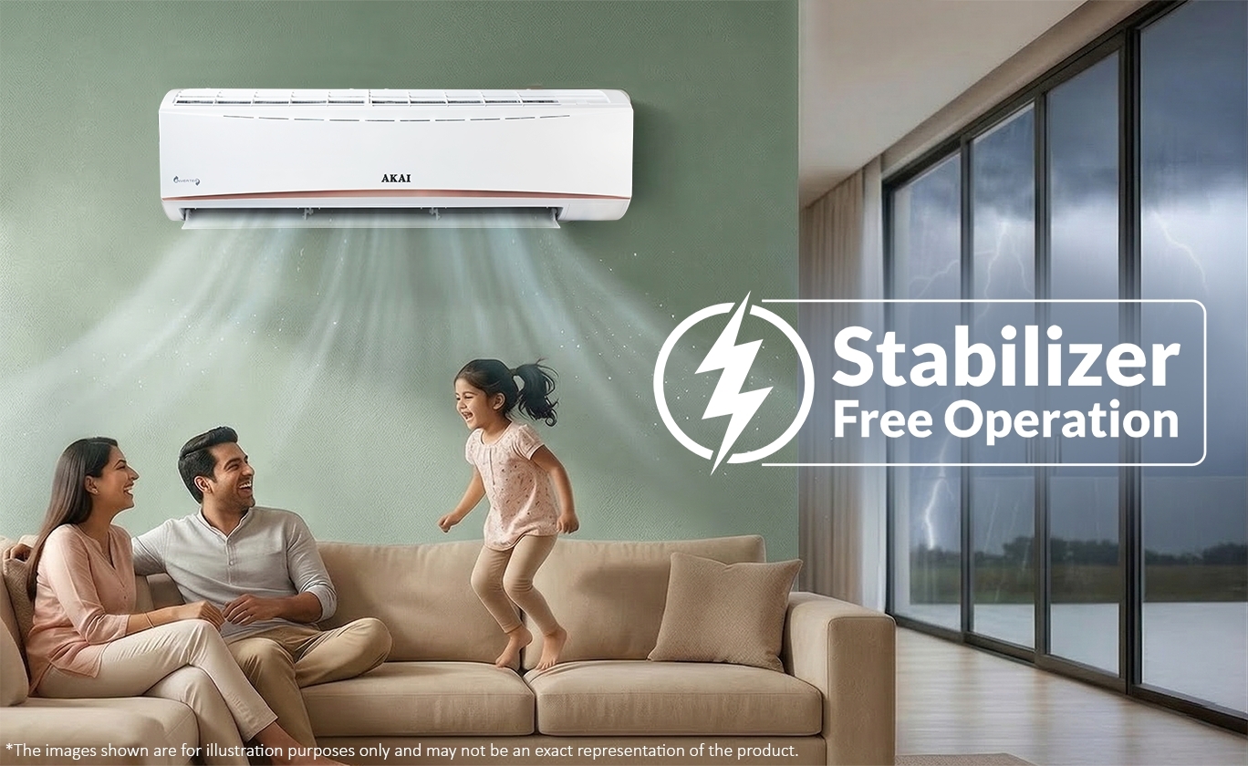 Akai 1.5 Ton 3 Star Inverter Blue Strip AC