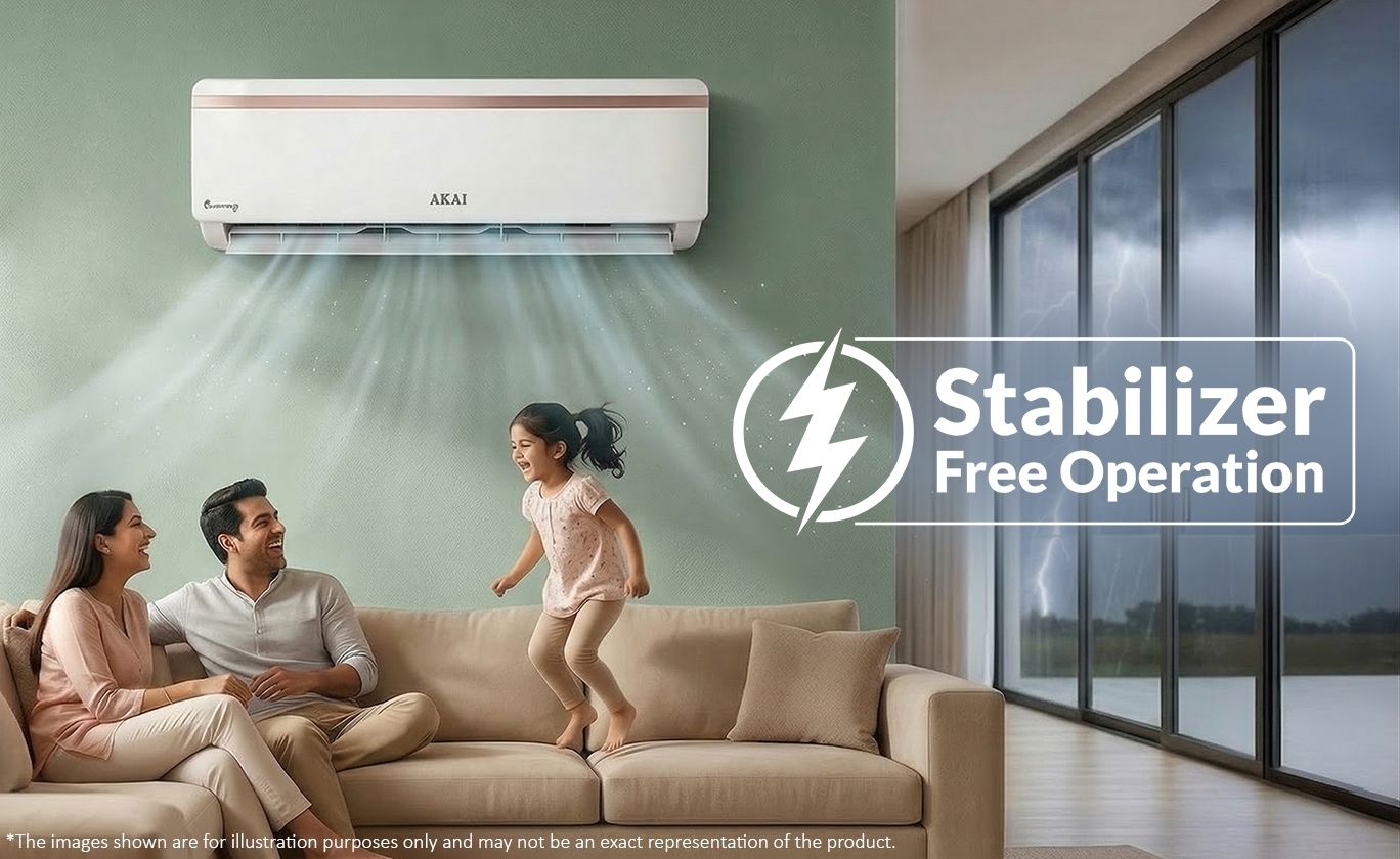 Akai 1.5 Ton 3 Star Inverter Blue Strip AC