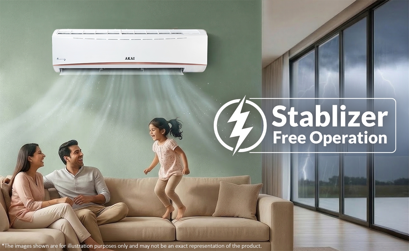 Akai 1.5 Ton 3 Star Inverter Blue Strip AC