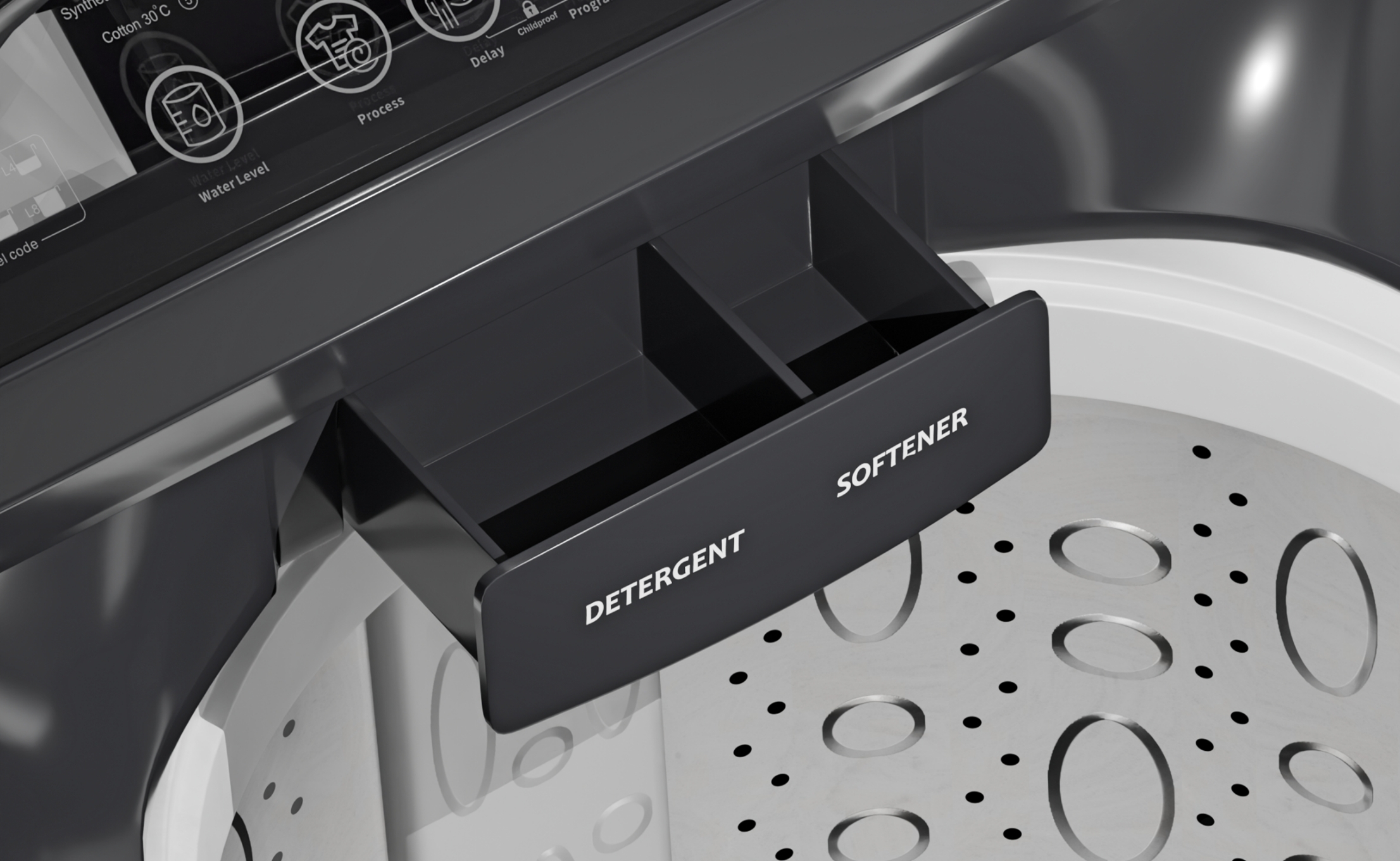 Akai 8 KG Fully Automatic Top Load Washing Machine (Dark Grey)