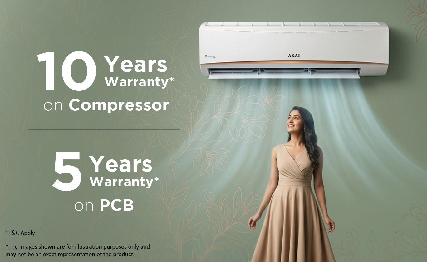 Akai 1.5 Ton 3 Star Inverter Blue Strip AC