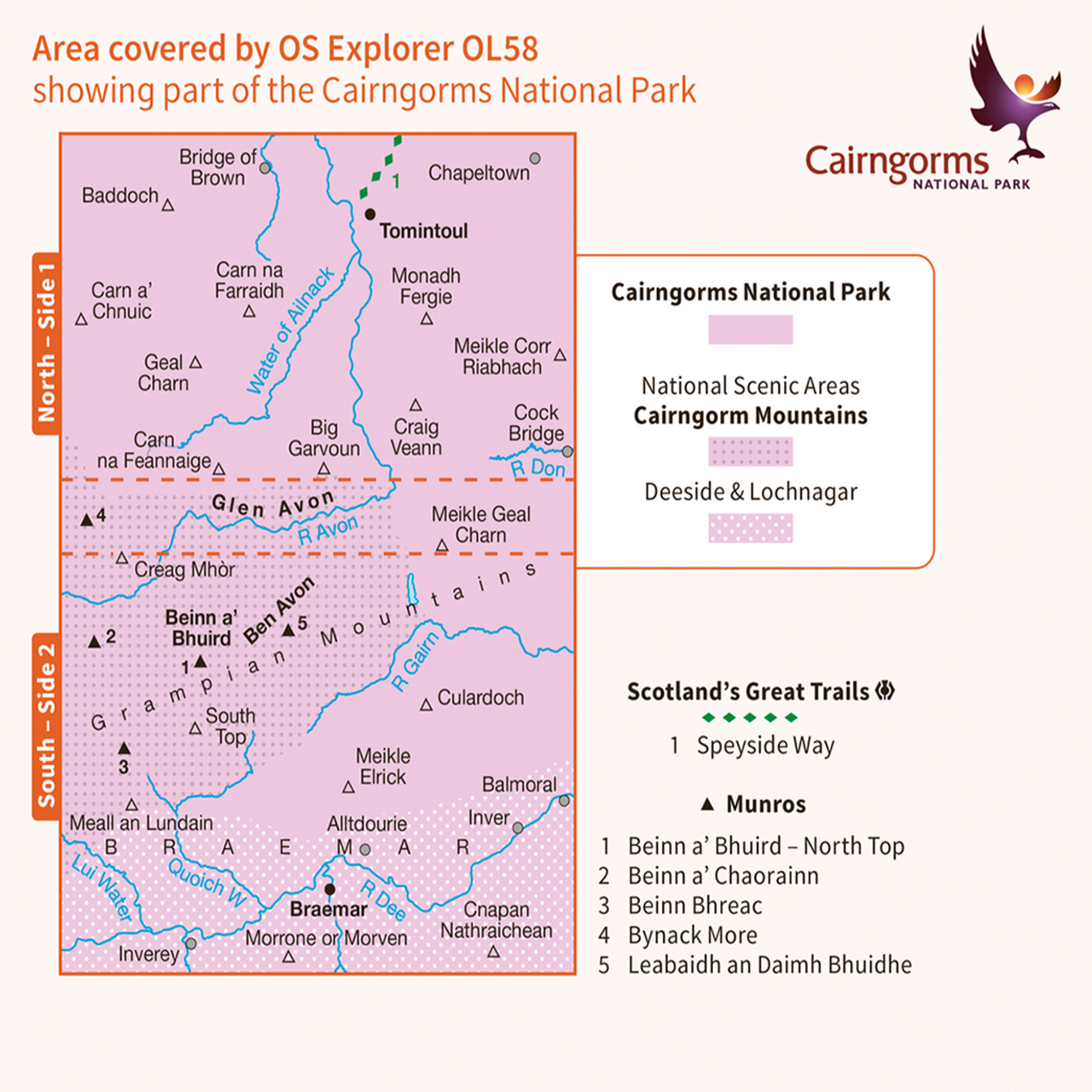OS Map of Braemar, Tomintoul and Glen Avon - Hillgear