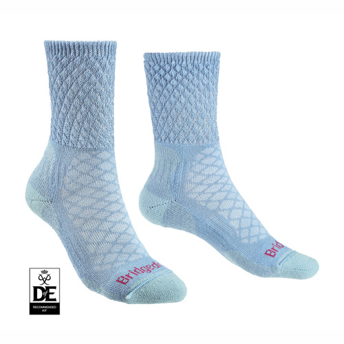 Womens Lightweight Merino Comfort Boot Socks | Powder blue Womens Lightweight Merino Comfort Boot Socks | Powder blue