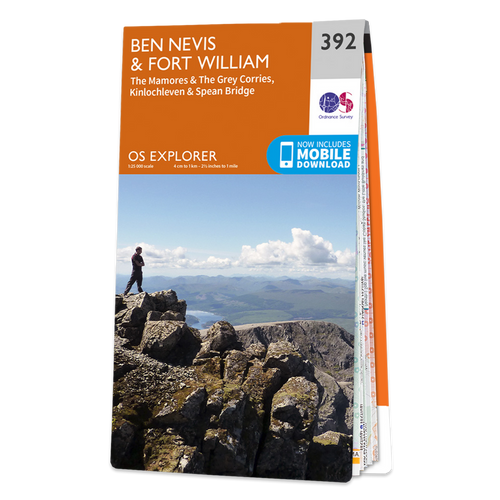 OS Map of  Ben Nevis & Fort William EX392
