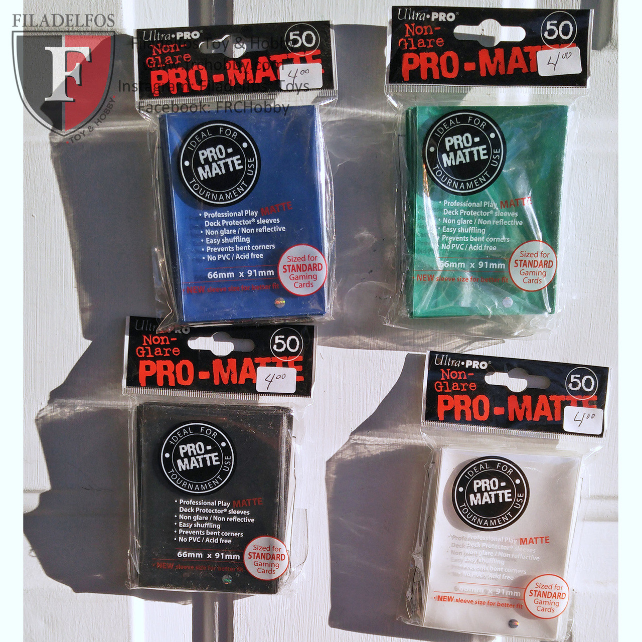 UltraPro Pro MATTE White Non-Glare Deck Protectors (Regular Size- 50 Ct)