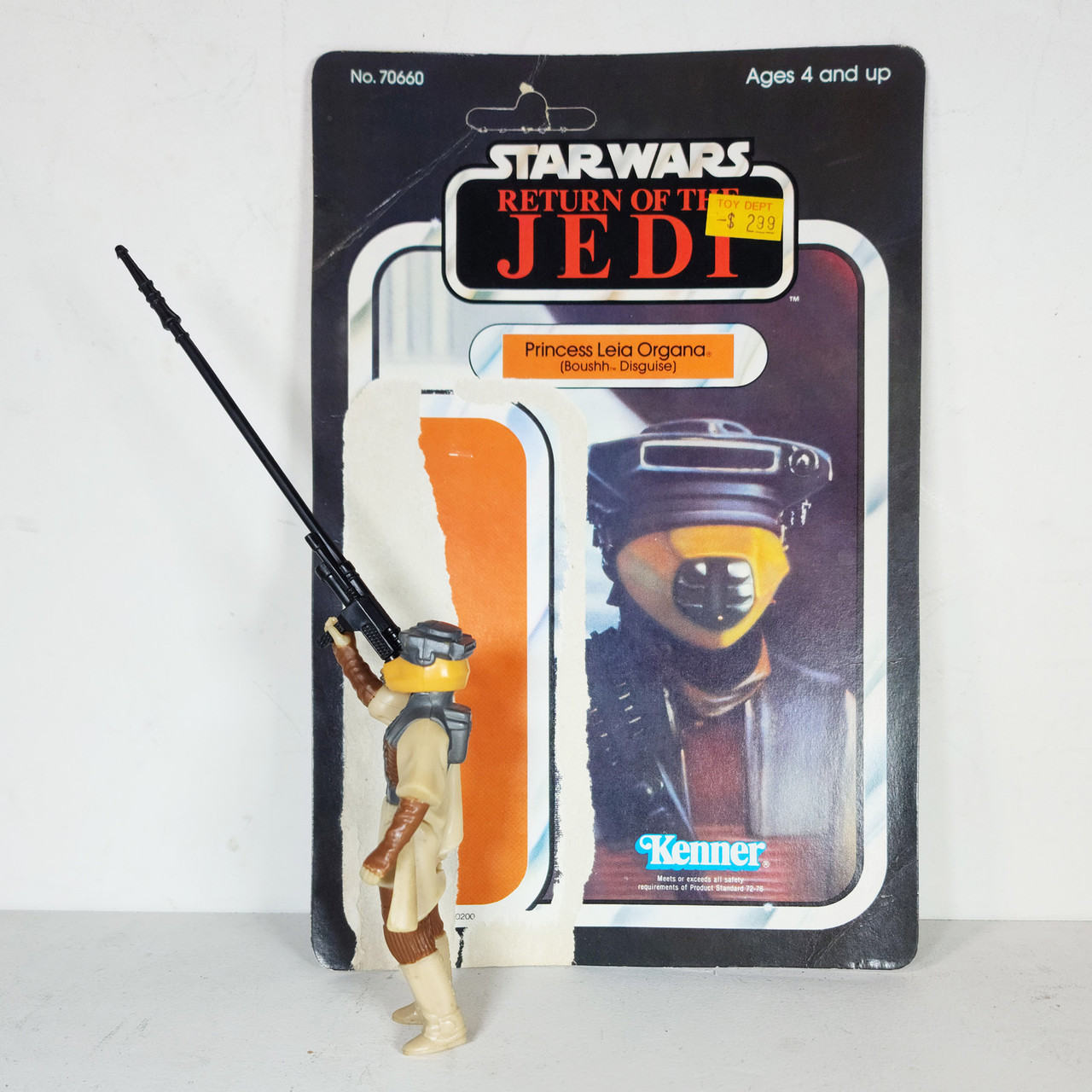 Vintage Kenner Star Wars Princess Leia Boushh Action Figure w/65 Card Back