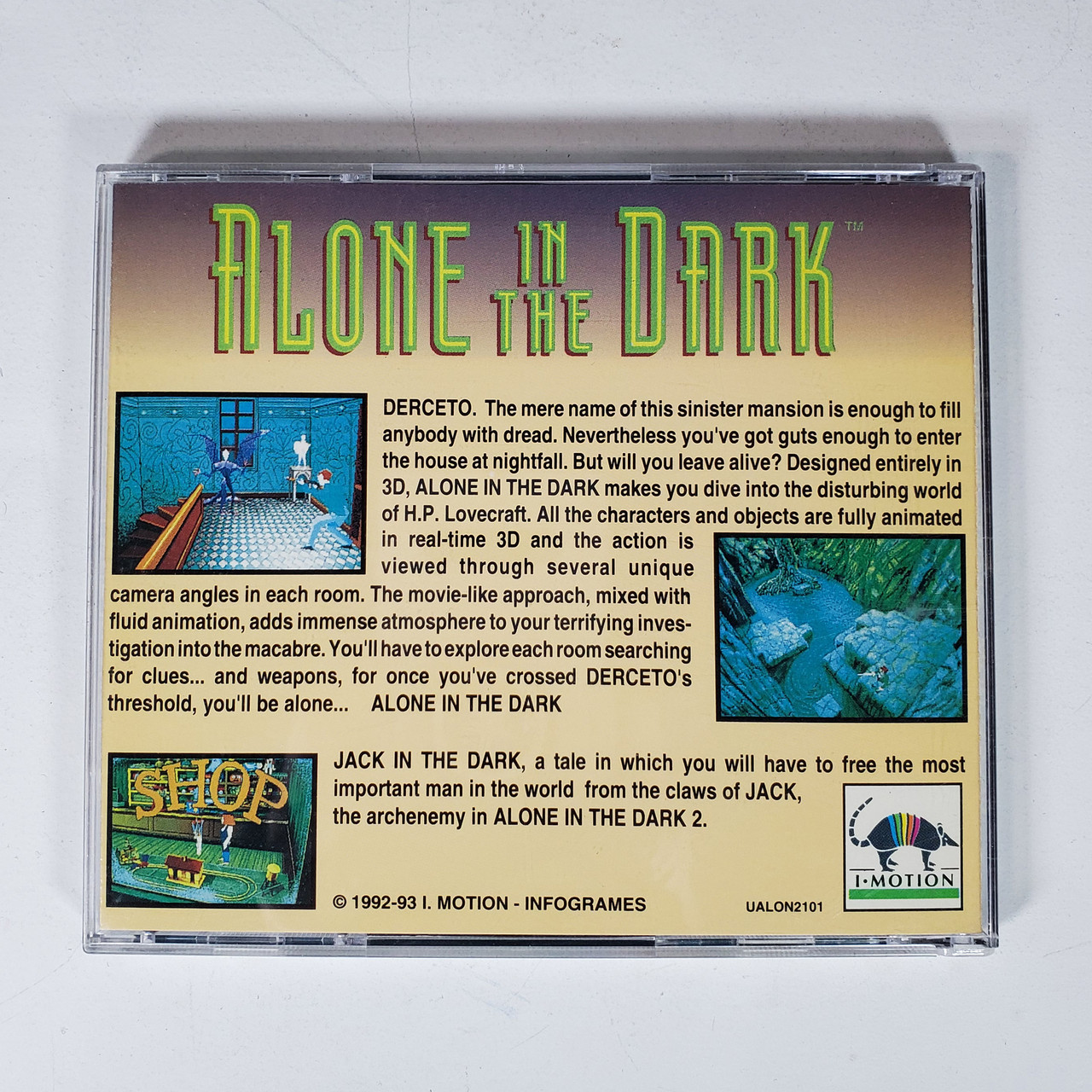 Vintage 1993 Alone in the Dark 1 PC Game Big Box CD-ROM Infogrames 