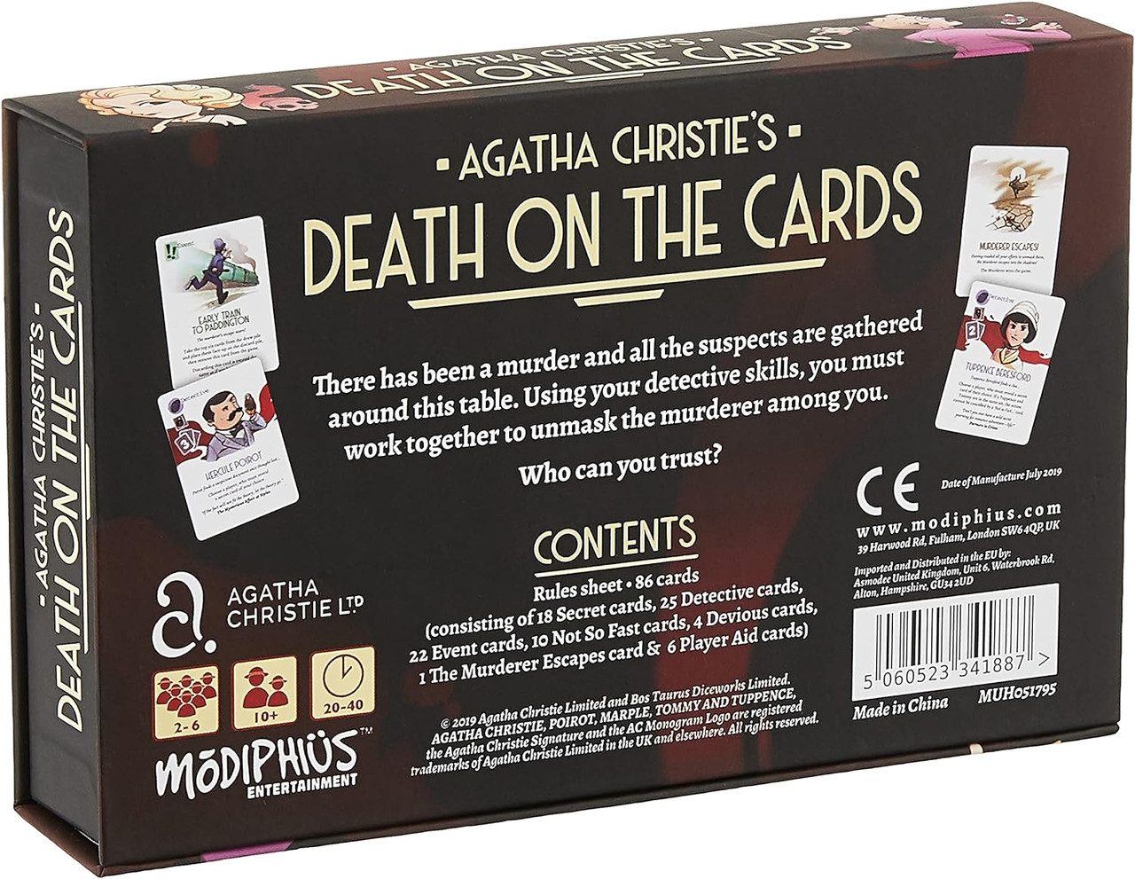 Modiphius Entertainment Agatha Christie Death On The Cards Game MUH051795