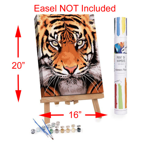 Winnie's Picks Adult Paint By Numbers Acrylic Set Tiger Face WP121