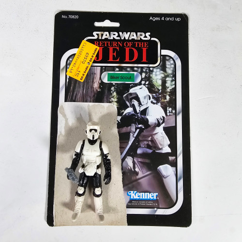 Vintage 1984 Kenner Star Wars Return of the Jedi Biker Scout Action Figure 65 Card Back 70820