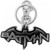 Monogram Batman Logo Pewter Keychain 45849 (Item View)