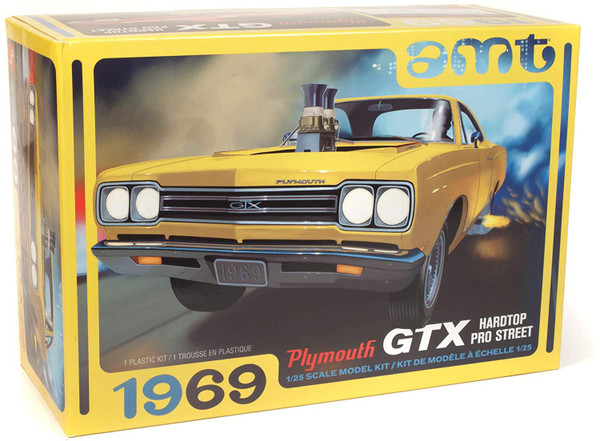 AMT 1969 Plymouth GTX Hardtop Pro Street 2T 1/25 Scale Model Kit #1180