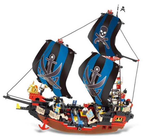 Sluban Pirate Ship Cruco 512 Piece Building Bricks Set M38-B0128