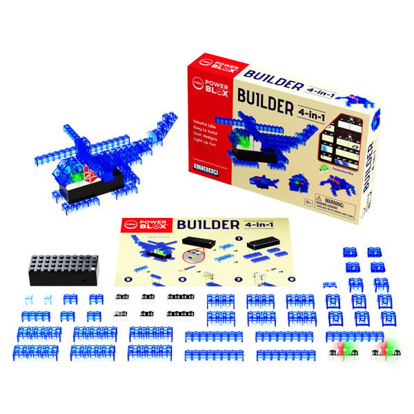 E-Blox Power Blox Builder 4-in-1 STEM.ORG LED Building Bricks Set PB0729