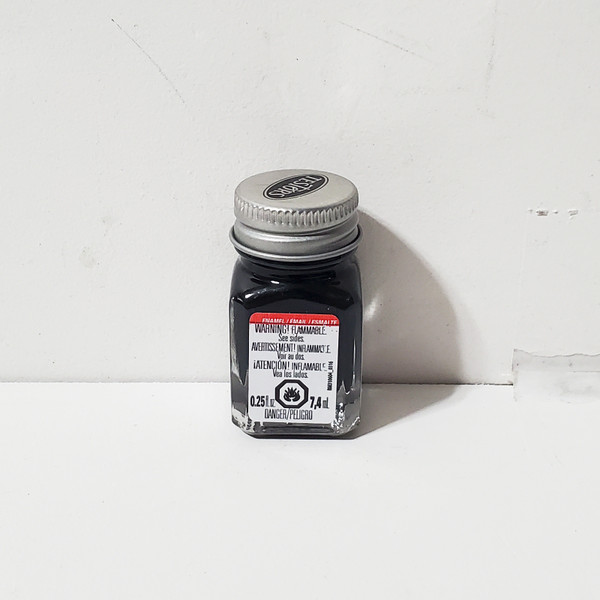 Testors Flat Black Enamel Paint .25oz #1149 RM1149